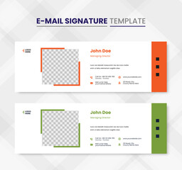 Email Signature or Email Footer and Personal Social Media Cover Design Template