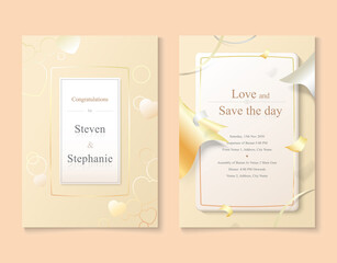 Love and greeting_wedding card 001 shows love atmosphere that suit for wedding and valentine's day vector illustration graphic EPS 10