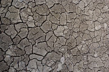 The cracked ground, Ground in drought, Soil texture and dry mud, Dry land
