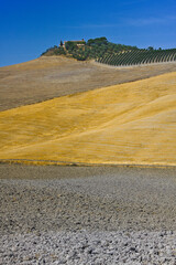 Naklejka premium Val d'Orcia, Toscana, Italy. Panorami