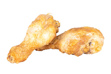 chicken drumstick fried isolated on white background