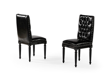 dining chairs isolated on  white background . different angle