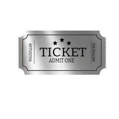 ticket, cinema, admission, movie, admit, coupon, paper, event, vector, sign, symbol, old, theater, stub, vintage, one, film, business, entry, icon, card, illustration, retro, label, entertainment