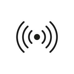 Smoke detector outline vector icon. Smoke alarm system