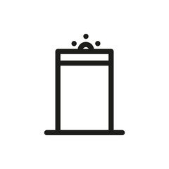 Security Gate vector. Access door or security scanner icon.