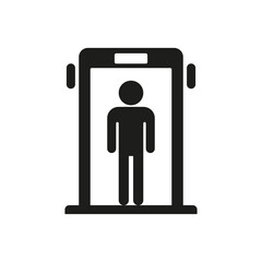 Security Gate vector. Access door or security scanner icon.