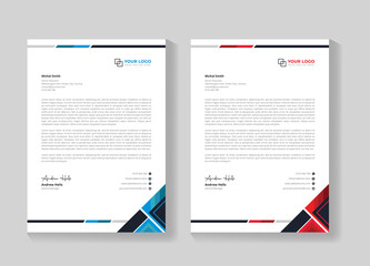 Creative corporate modern business letterhead design template, abstract letterhead design, letterhead template design for your business
