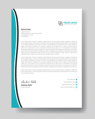 Abstract letterhead design modern business letterhead design