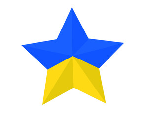 Ukraine Flag Star Emblem Symbol Design National Europe Vector Abstract illustration