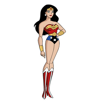 Wonder woman cartoon hi-res stock photography and images - Alamy