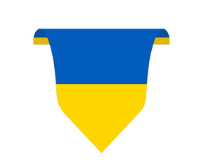 Ukraine Ribbon Design Flag Emblem National Europe Abstract Symbol Vector illustration