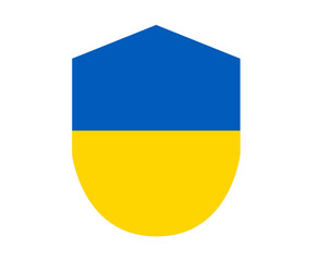 Ukraine Ribbon Emblem Design Flag National Europe Abstract Symbol Vector illustration