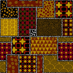 Vector ethnic tribal pattern. Seamless art image.