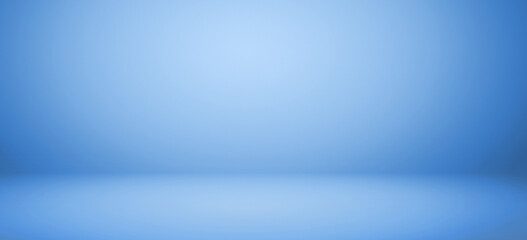 Blue gradient background banner with copy space, place for product advertisement, text, etc.