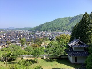 Fototapeta na wymiar Scenery of Izushi Castle Ruins in Izushi Town, Toyooka City