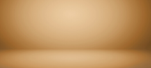 Gold gradient background banner with copy space, place for product advertisement, text, etc.