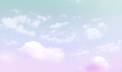 Sky and clouds in pastel tones for graphic design or wallpaper