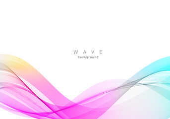 Colorful dynamic wave design stylish background