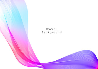 Colorful dynamic wave design stylish background