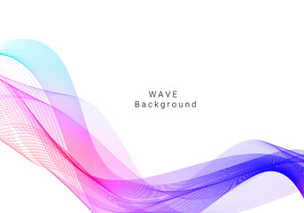 Colorful wave design modern background