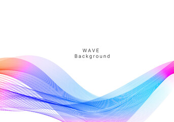 Colorful dynamic wave design stylish background