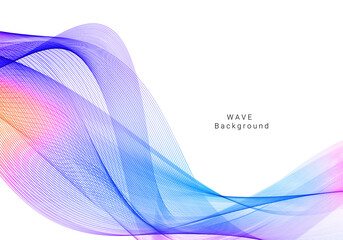 Colorful dynamic wave design stylish background