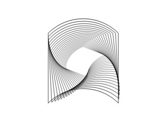 Halftone black design element on white background