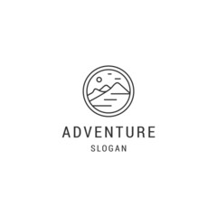 Obraz premium Adventure logo design icon vector template