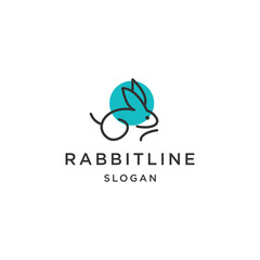 Fototapeta premium Rabbit logo design icon vector template