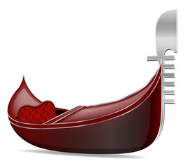 gondola traditional italian boat in venice vector illustration © kontur-vid