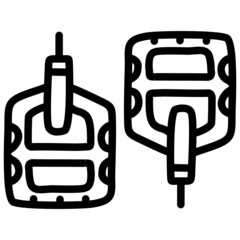 Obraz premium handdrawn pedal icon