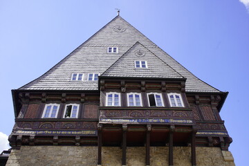 Historic buildings from the Middle Ages in Goslar, Germany.