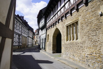 Historic buildings from the Middle Ages in Goslar, Germany.