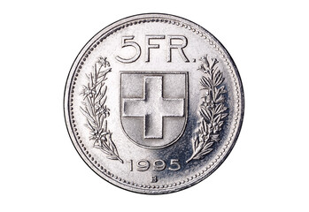 5 Schweizer Franken Münze 