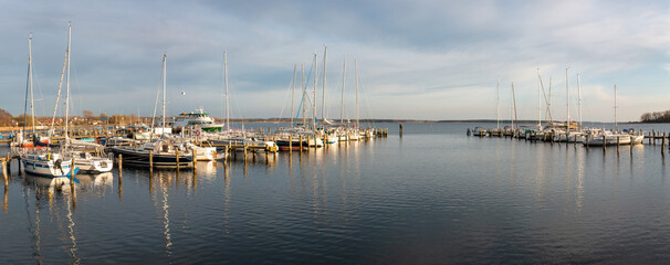 Harbour Baltic resort (Ostseebad) Rerik in the state of Mecklenburg Western Pomerania (Mecklenburg Vorpommern) Germany