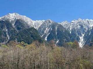 Fototapeta premium 上高地 六百山 霞沢岳 八右衛門沢 長野県