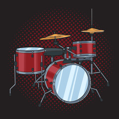Drum vector. Vector illustration of a musical instrument that plays it the way it hits. EPS 10