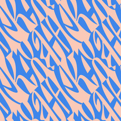 Love lettering seamless pattern for textile, wrapping paper, wallpaper. Modern typographic hand drawn background. Vector illustration