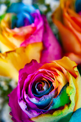 Fototapeta na wymiar Rainbow Rose 3