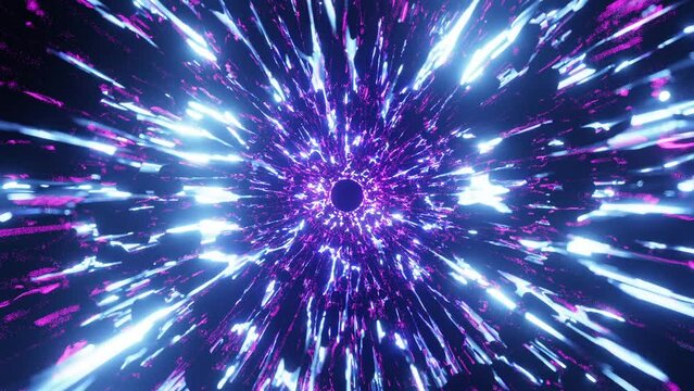 Chaotic 3D animation graphics blackhole background in HD