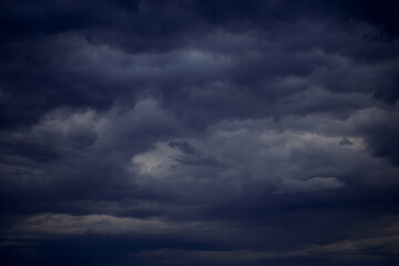 Dark Blue Clouds Before Storm - obrazy, fototapety, plakaty