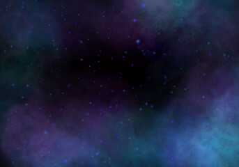 Fototapeta na wymiar Starry sky background with clouds. Use in projects of imagination, creativity and design.
