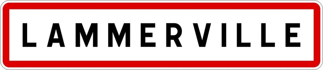 Panneau entrée ville agglomération Lammerville / Town entrance sign Lammerville