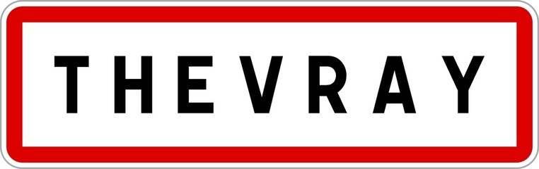Panneau entrée ville agglomération Thevray / Town entrance sign Thevray