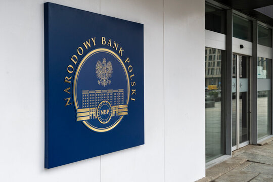 Warsaw, Poland - April 15, 2022: Narodowy Bank Polski (Polish National Bank) Warszawa, NBP