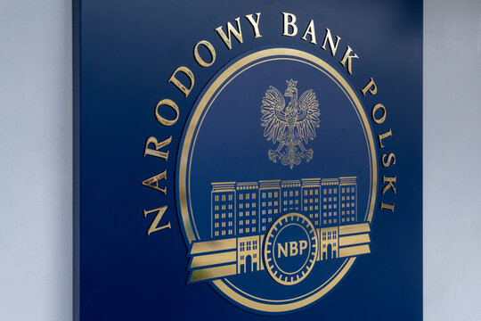 Warsaw, Poland - April 15, 2022: Narodowy Bank Polski (Polish National Bank) Warszawa, NBP