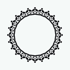 Vector vintage frame on a white background