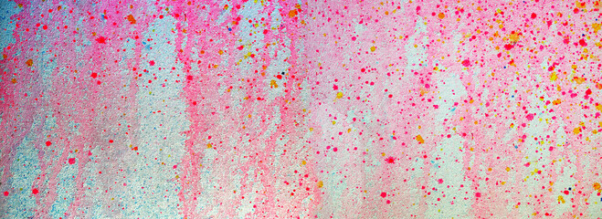 Hand draw painting abstract art panorama background colors texture design illustration.