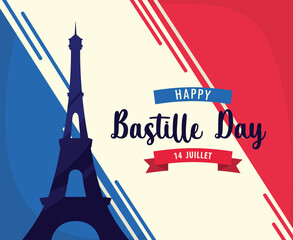 happy bastille day celebration - obrazy, fototapety, plakaty