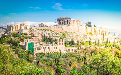 Naklejka premium Famous skyline of Athens, Greece